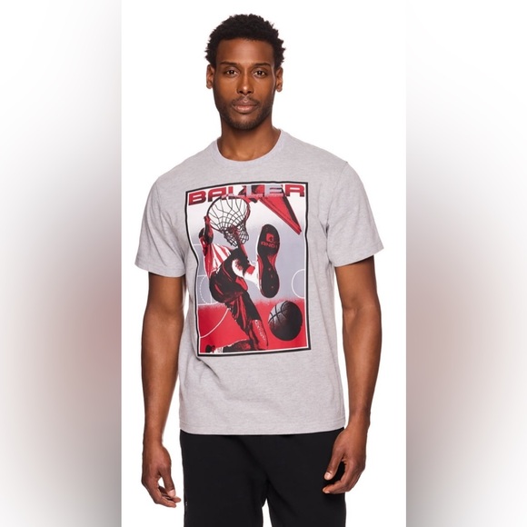 AND1 Men's and Big Men's Active Stenciled Graphic T-Shirt - Picture 2 of 4